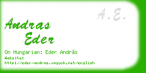andras eder business card